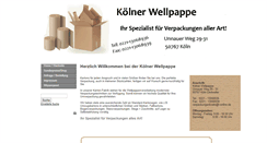 Desktop Screenshot of koeln-kartonagen-fabrik.de
