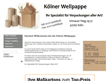 Tablet Screenshot of koeln-kartonagen-fabrik.de